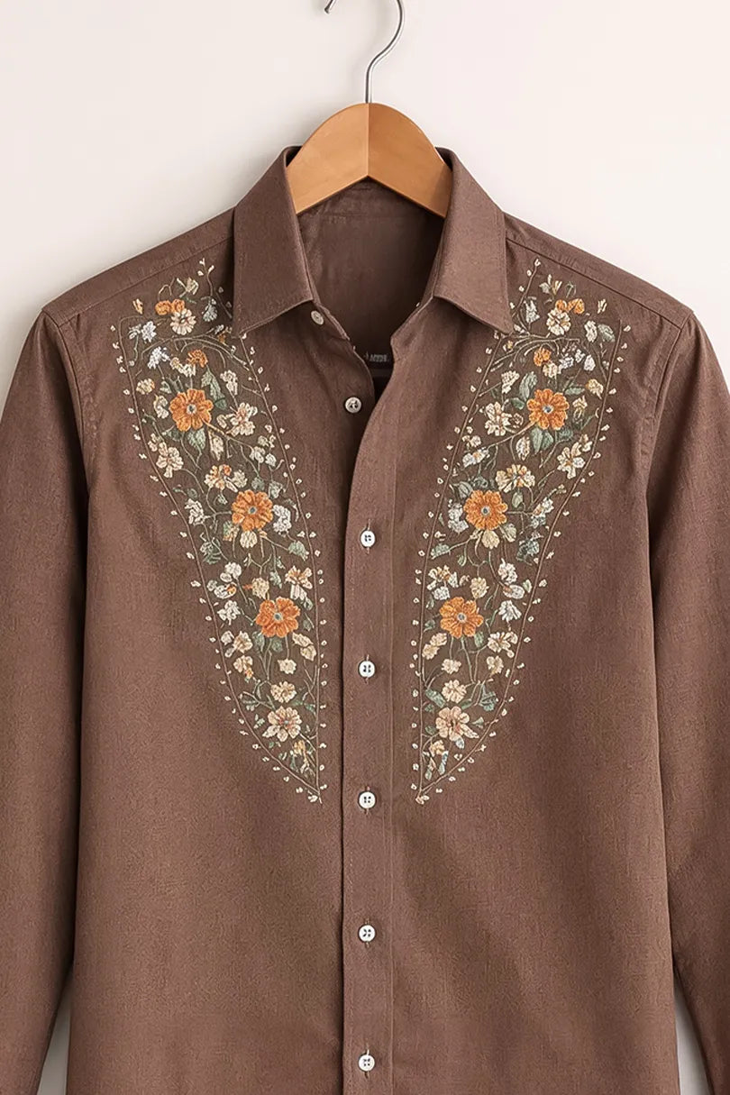 Men’s Heritage Floral Embroidered Shirt
